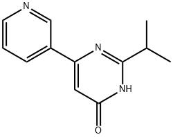 4-hydroxy-2-isopropyl-6-(pyridin-3-yl)-pyrimidine Struktur