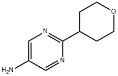 2-(tetrahydro-2H-pyran-4-yl)pyrimidin-5-amine Struktur