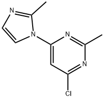 4-chloro-2-methyl-6-(1H-2-methylimidazol-1-yl)pyrimidine Struktur