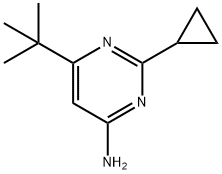 4-Amino-2-cyclopropyl-6-(tert-butyl)pyrimidine Struktur