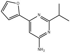 4-Amino-2-(iso-propyl)-6-(2-furyl)pyrimidine Struktur