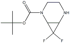 tert-butyl 7,7-difluoro-2,5-diazabicyclo[4.1.0]heptane-2-carboxylate Struktur