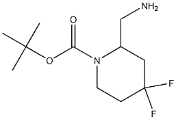 tert-butyl 2-(aminomethyl)-4,4-difluoropiperidine-1-carboxylate Struktur