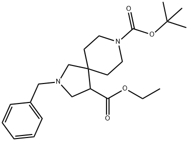 8-tert-butyl 4-ethyl 2-benzyl-2,8-diazaspiro[4.5]decane-4,8-dicarboxylate Struktur