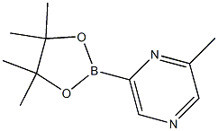 2-methyl-6-(4,4,5,5-tetramethyl-1,3,2-dioxaborolan-2-yl)pyrazine Struktur