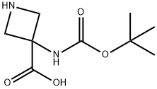 3-{[(tert-butoxy)carbonyl]amino}azetidine-3-carboxylic acid Struktur