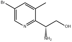 (R)-2-amino-2-(5-bromo-3-methylpyridin-2-yl)ethan-1-ol Struktur