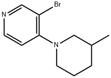 3-BROMO-4-(3-METHYLPIPERIDIN-1-YL)PYRIDINE Struktur