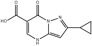 2-cyclopropyl-7-oxo-4H,7H-pyrazolo[1,5-a]pyrimidine-6-carboxylic acid Struktur