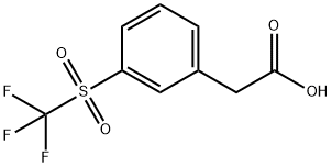 3-(Trifluoromethylsulfonyl)phenylacetic acid Struktur