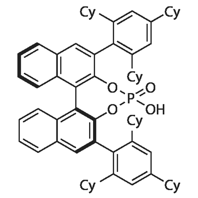 (11bS)-4-hydroxy-2,6-bis(2,4,6-tricyclohexylphenyl)-4-oxide-Dinaphtho[2,1-d:1',2'-f][1,3,2]dioxaphosphepin Struktur