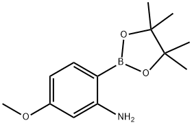 5-methoxy-2-(4,4,5,5-tetramethyl-1,3,2-dioxaborolan-2-yl)aniline Struktur