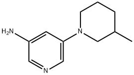 3-AMINO-5-(3-METHYLPIPERIDIN-1-YL)PYRIDINE Struktur