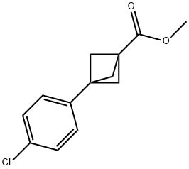 Methyl 3-(4-chlorophenyl)bicyclo[1.1.1]pentane-1-carboxylate Struktur