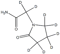 2,2-dideuterio-2-(2,2,3,3,4,4-hexadeuterio-5-oxopyrrolidin-1-yl)acetamide Struktur