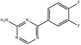 4-(3,4-Difluorophenyl)-1,3,5-triazin-2-amine Struktur