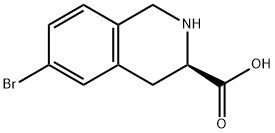 (3R)-6-bromo-1,2,3,4-tetrahydroisoquinoline-3-carboxylic acid Struktur