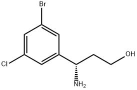 (3S)-3-AMINO-3-(3-BROMO-5-CHLOROPHENYL)PROPAN-1-OL Struktur