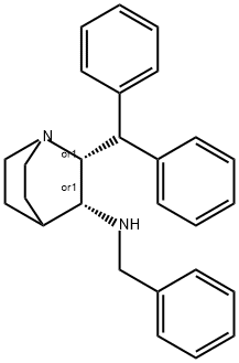 (2S,3S)-2-benzhydryl-N-benzylquinuclidin-3-amine- (1R)-10-ca mphorsulfonate Struktur