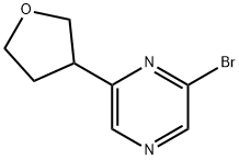 2-Bromo-6-(3-tetrahydrofuranyl)pyrazine Struktur