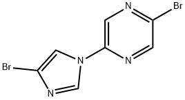 1-(5-Bromo-2-pyrazyl)-4-bromoimidazole Struktur