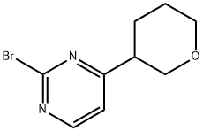 2-Bromo-4-(3-tetrahydropyranyl)pyrimidine Struktur