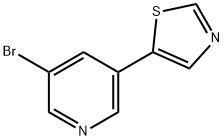 3-Bromo-5-(thiazol-5-yl)pyridine Struktur