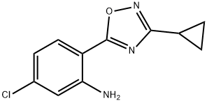 5-chloro-2-(3-cyclopropyl-1,2,4-oxadiazol-5-yl)aniline Struktur