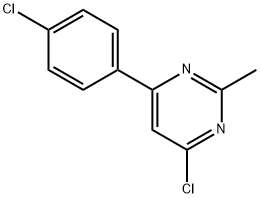 4-chloro-6-(4-chlorophenyl)-2-methylpyrimidine Struktur