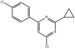 4-Chloro-2-cyclopropyl-6-(4-chlorophenyl)pyrimidine Struktur