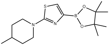 2-(4-methylpiperidin-1-yl)-4-(4,4,5,5-tetramethyl-1,3,2-dioxaborolan-2-yl)thiazole Struktur