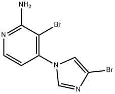 4-Bromo-1-(2-amino-3-bromo-4-pyridyl)imidazole Struktur