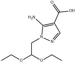 5-amino-1-(2,2-diethoxyethyl)-1H-pyrazole-4-carboxylic acid Struktur