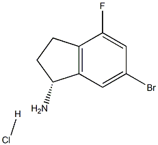 (R)-6-BROMO-4-FLUORO-2,3-DIHYDRO-1H-INDEN-1-AMINE HYDROCHLORIDE Struktur