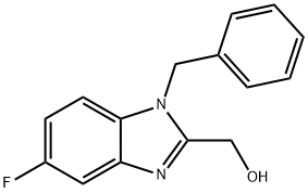 (1-benzyl-5-fluoro-1H-1,3-benzodiazol-2-yl)methanol Struktur