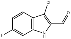 3-chloro-6-fluoro-1H-indole-2-carbaldehyde Struktur