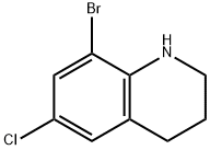 8-bromo-6-chloro-1,2,3,4-tetrahydroquinoline Struktur