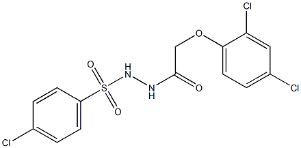 4-chloro-N'-[(2,4-dichlorophenoxy)acetyl]benzenesulfonohydrazide Struktur