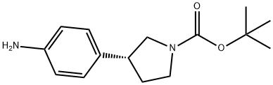 tert-butyl (R)-3-(4-aminophenyl)pyrrolidine-1-carboxylate Struktur