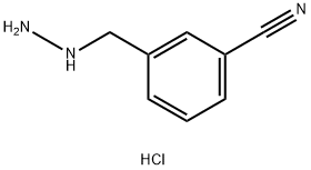 3-(hydrazinylmethyl)benzonitrile hydrochloride Struktur