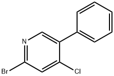 2-Bromo-4-chloro-5-phenylpyridine Struktur