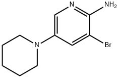 3-Bromo-2-amino-5-(piperidino)pyridine Struktur