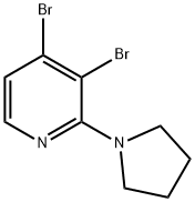 3,4-Dibromo-2-(pyrrolidino)pyridine Struktur