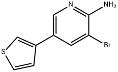 2-Amino-3-bromo-5-(3-thienyl)pyridine Struktur