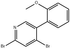 2,4-Dibromo-5-(2-methoxyphenyl)pyridine Struktur