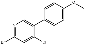 2-Bromo-4-chloro-5-(4-methoxyphenyl)pyridine Struktur