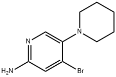 4-Bromo-2-amino-5-(piperidino)pyridine Struktur