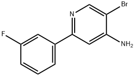 5-BROMO-2-(3-FLUOROPHENYL)PYRIDIN-4-AMINE Struktur