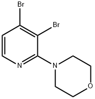 3,4-Dibromo-2-(morpholino)pyridine Struktur