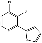 3,4-Dibromo-2-(2-furyl)pyridine Struktur